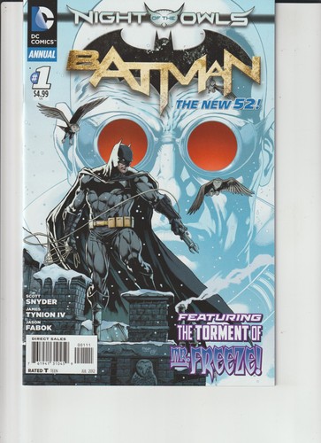 Batman Annual #1 (2012 DC) New 52 Night Of The Owls: NEAR MINT - 9.2