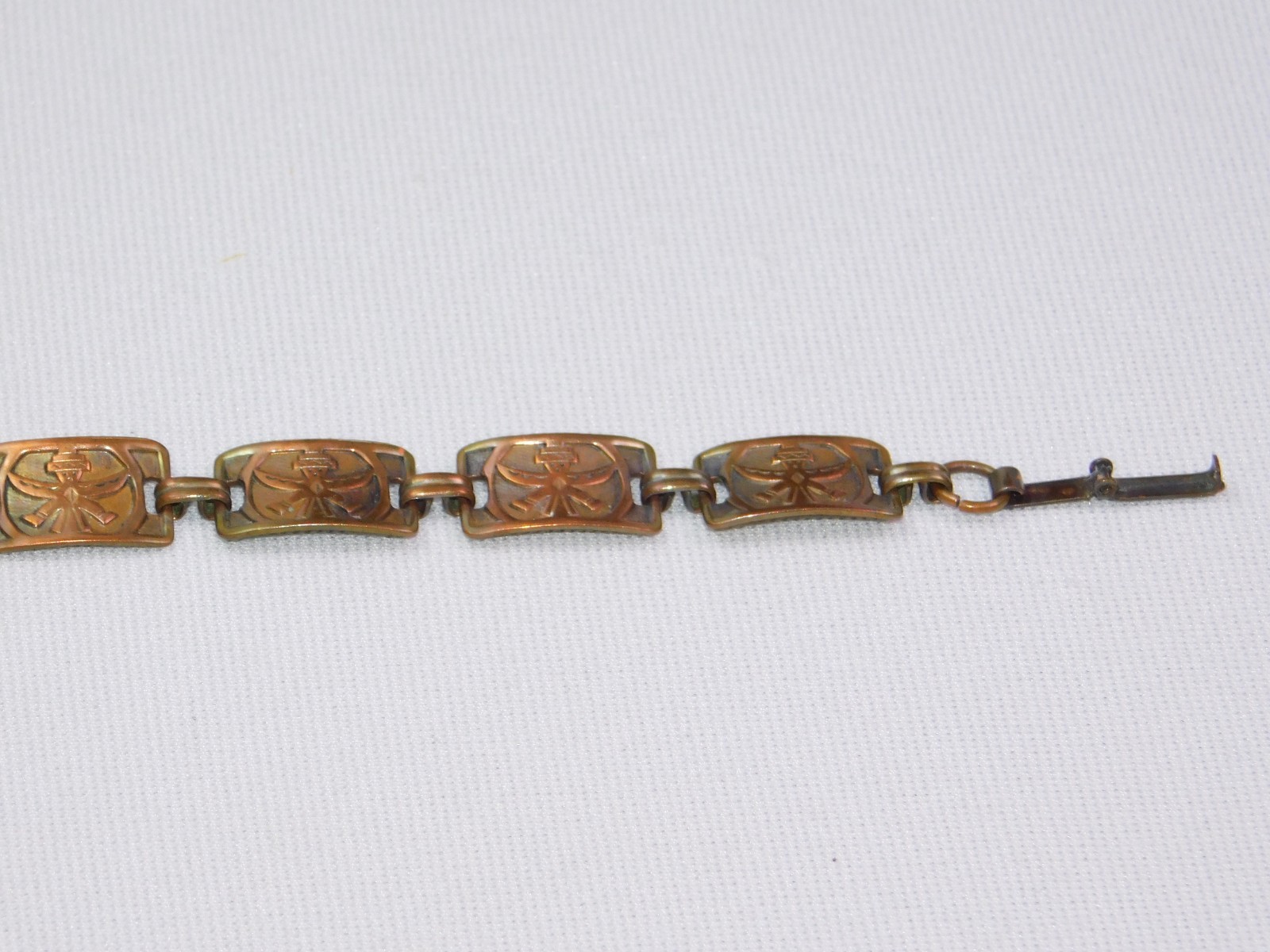 Vintage Solid Copper Thunderbird Link Native Amer… - image 6