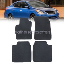 Full Set Floor Mats Carpet Black For 2012 2013 2014 2015 2016 2017 Nissan Versa