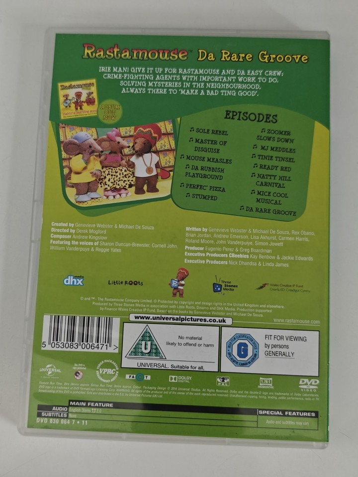 Rastamouse - Da Rare Groove DVD - Region 2 - RARE DVD - Cult Classic ...