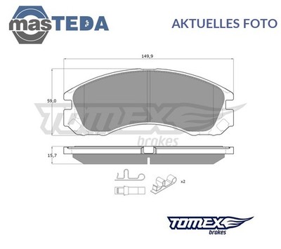 TX 14-60 SATZ BREMSBELÄGE BREMSKLÖTZE VORNE TOMEX BRAKES NEU OE QUALITÄT