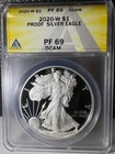 2020-W $1 Proof American Silver Eagle ANACS PF69 DCAM (978)