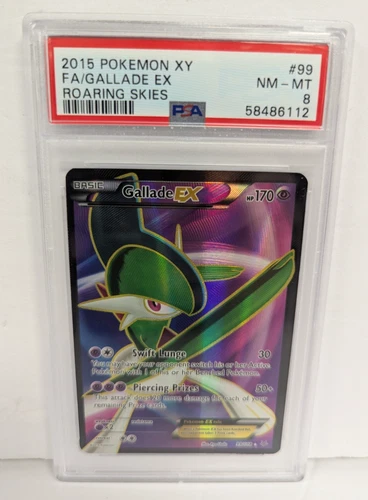 2015 Pokemon XY #99 FA/Gallade EX Roaring Skies PSA 8