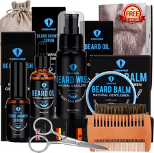 Beard Grooming Kit with Natural Oils Beard Oil Beard Wash Beard Balm Beard