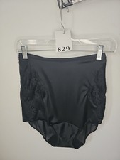 Vintage Vanity Fair Tricot Pillowtab Black Panties Lace Detail Size 5