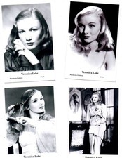 5 pocztówek B&W Veronica Lake Movie Star (2000) - nieużywane, doskonałe
