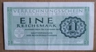 GERMANY:  WWII : SCARCE  1 REICHSMARK  REICHSKREDITKASSEN use in occupied region