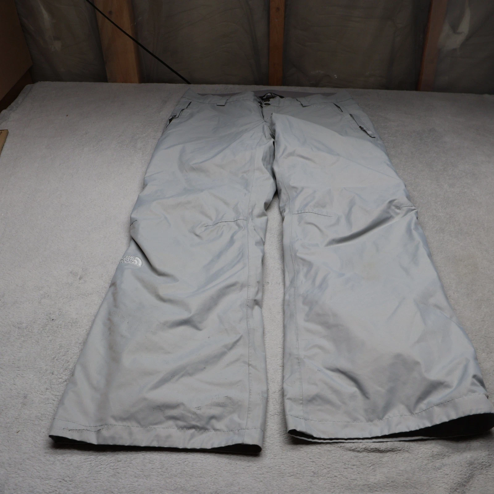 North Face Snow Pants Womens Medium Stone Insulated Waterproof Winter 34x32