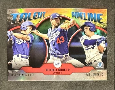 2019 Bowman Chrome - Talent Pipeline #TP-LAD Kendall, White, Smith - Dodgers