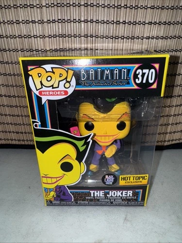 Funko Pop Batman Animated Series: The Joker #370 Black Light Glow Hot Topic