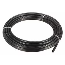 High Pressure Tubing, Nylon, 1/4 In Od, 3/16 In Od, 50 Ft L, Shore D 60, Black,