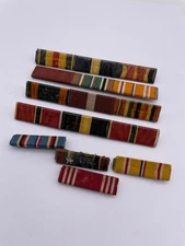 Job Lot of American Ribbons Bars, Including Bz Star, Slv Star, Air Medal