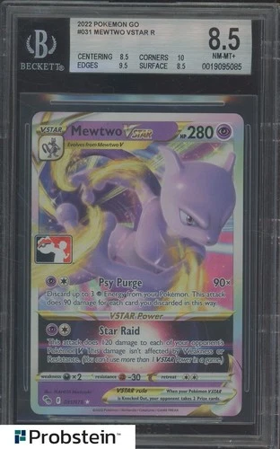 2022 Pokemon Go #031 Mewtwo Vstar BGS 8.5 NM-MT+
