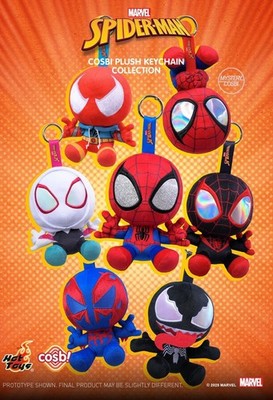 Hot Toys Spider-Man Marvel Comic Cosbi Plush Keychain Collection
