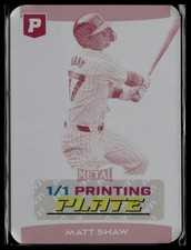 2025 Leaf Metal Pristine #BA-MS2 Matt Shaw  Printing Plates Magenta 1/1