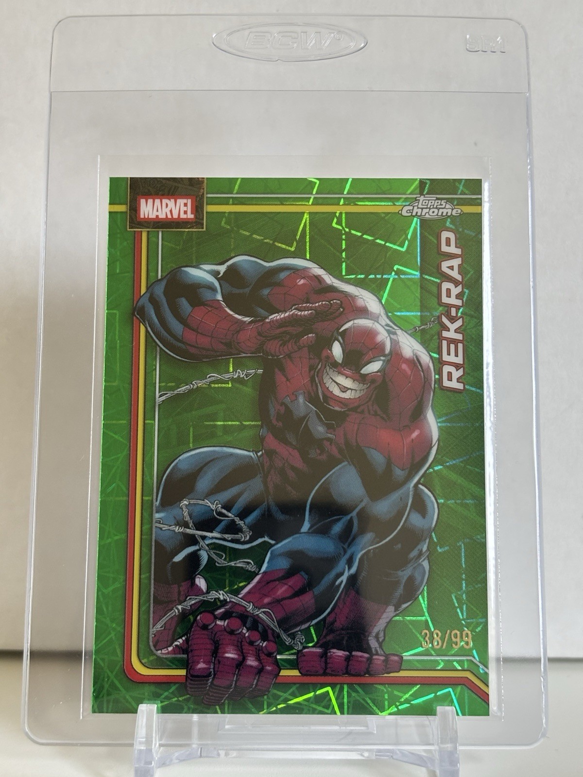 2026 Topps Chrome Marvel Comics Rek-Rap #95 Hulk Green Lazer /99