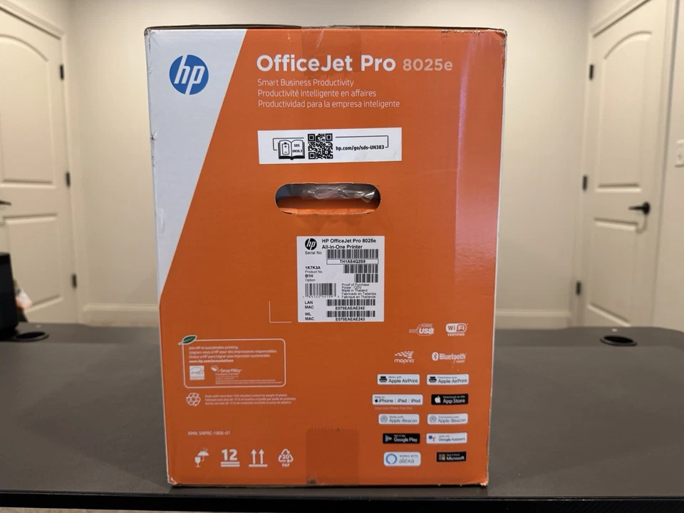HP OfficeJet Pro 8025e Color Thermal Inkjet All-In-One Printer - Image 3 of 4