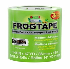 FrogTape 1.41 in. x 47 yd Green Multi-Surface Painter's Tape, PAINTBLOCK, 3 Pack