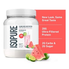 Isopure Clear Low Carb Whey Protein Powder, W...