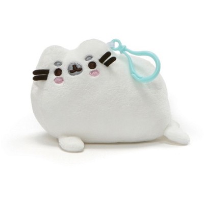 GUND Pusheen Pusheenimal Seal Plush Stuffed Animal Backpack Clip, White, 5''