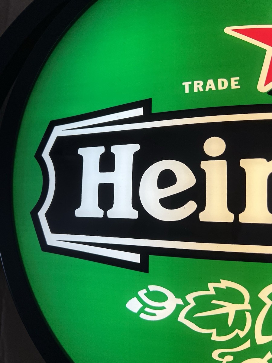 Heineken Beer Double Sided Light Up Pub Sign Game Room Man Cave