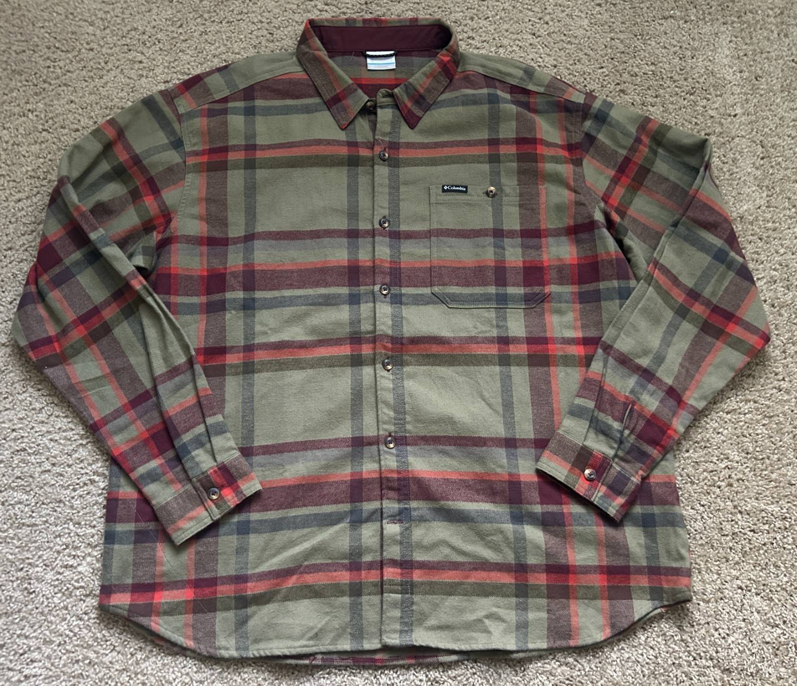 Columbia Pitchstone Heavyweight Flannel Shirt Mens XXL NEW
