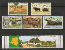Zaire 779-85 ** Tiere Nationalpark (1982)