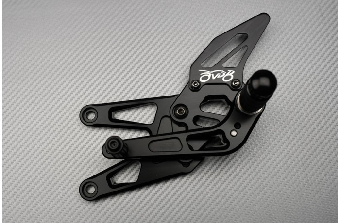 Commandes reculées réglables vertes pour moto Yamaha YZF R6 de 2003 à 2004 - 3