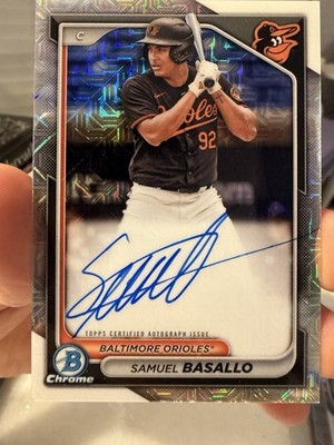 Topps 2024 Bowman Chrome Prospect Mega Box Auto Samuel Basallo #BMA-SB RC