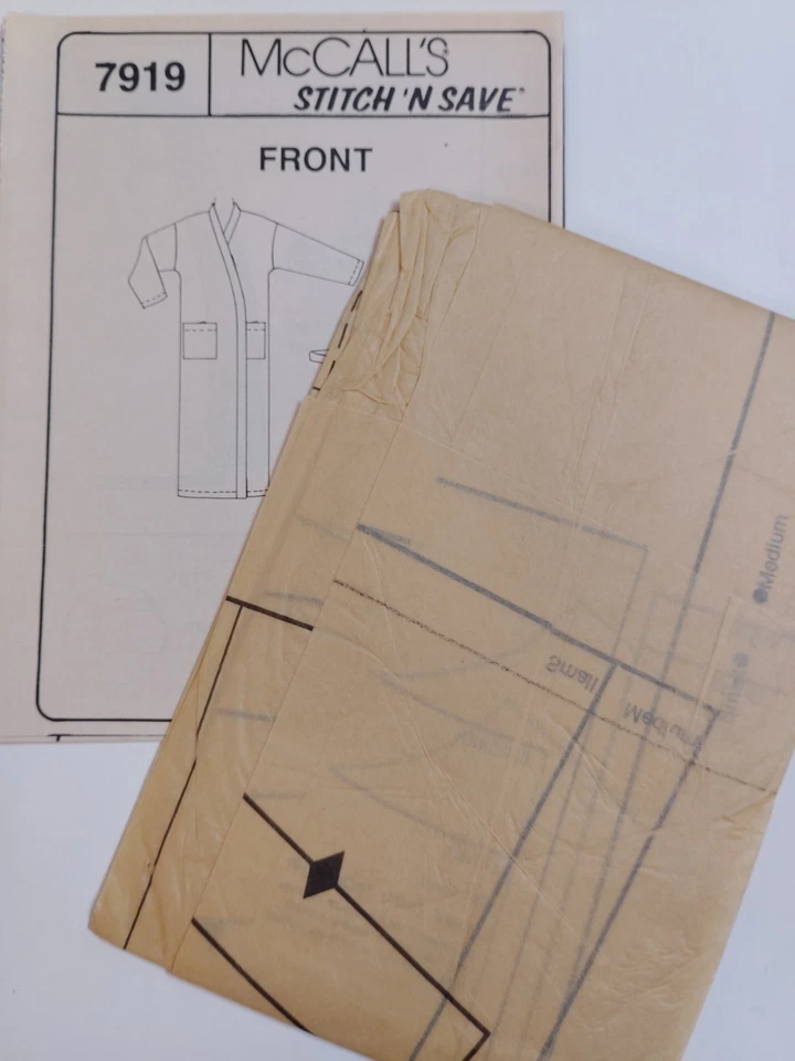 Robe A S M Mens Ladies McCall's 7919 Stitch N Save Sewing Pattern UC Bath Lounge - Image 4 of 4