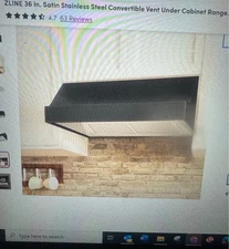 Line Convertible Vent Under Cabinet Range 36in