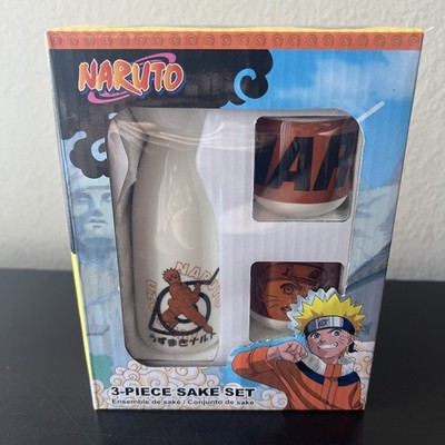 Naruto 3-Piece Sake Set Vintage 2002, New