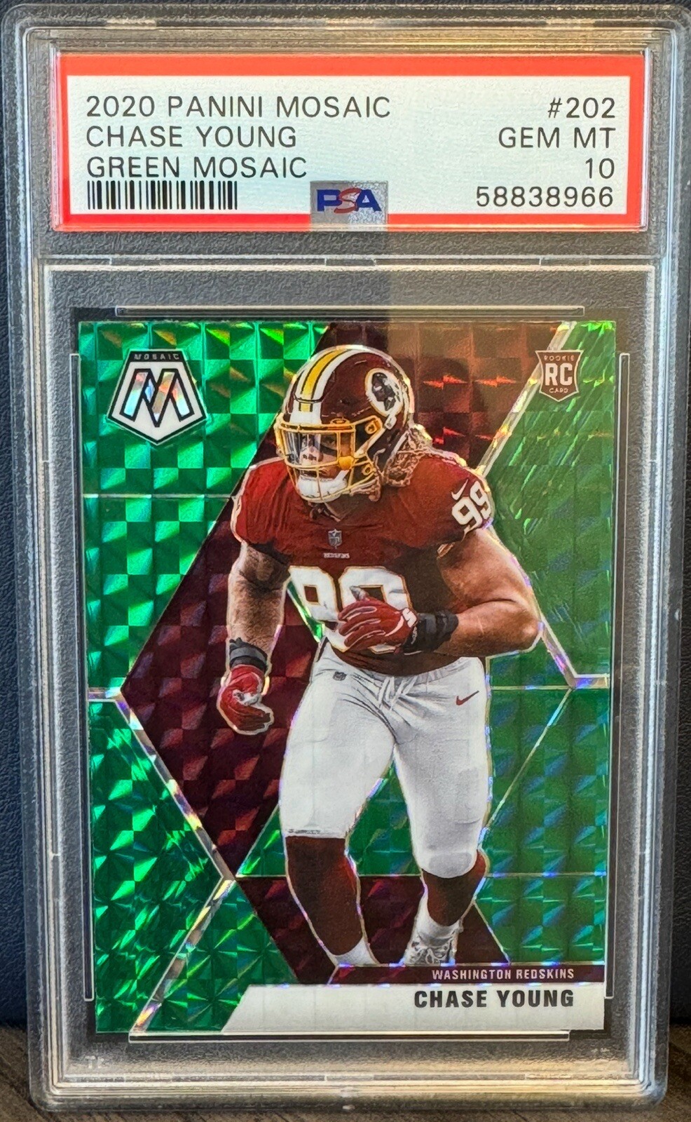 Chase Young - 2020 Panini Mosaic - Green PSA 10