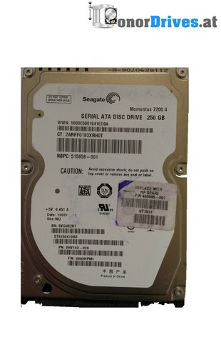 Seagate Barracuda ST9250410AS - 250 GB - SATA- 9HV142-020 - PCB 100565308 Rev A*