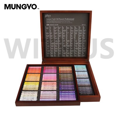 Mungyo MOPV-120 Soft Oil Pastels WOOD Box Set of 120 - Assorted