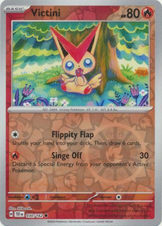 VICTINI 030/162 TEMPORAL FORCES POKEMON (REVERSE HOLO, NM)