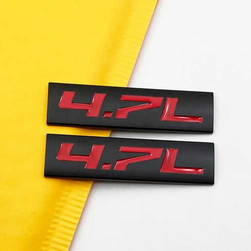 Red Hood Racing Car & Truck Decals & Vinyl 2X Black/Red EJ25 2.5L Engine Badge Emblem - For Subaru WRX STI Trunk, Hood, Or Door Worx Racing Boat Engines And Motors