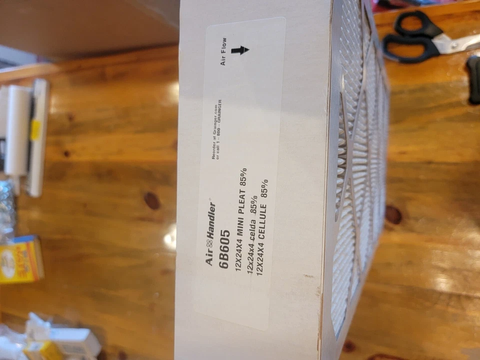 Filtro de aire mini pliegue AIR HANDLER 6B605, 12x24x4, MERV 13 6B605, 2pk, envío gratuito L48 Foto 3 de 4