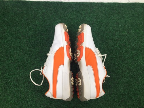Puma Ignite Leather Golf Shoes Size 8.5us 41eu 26.5cm Orange White - Picture 6 of 9
