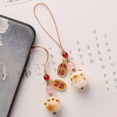Cat Claw Phone Strap Phone Charm Bag Pendant Anti-Lost Phone Decor Key Chain - 第 8/13 張圖片