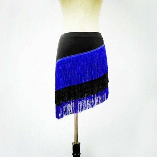 Girls Fringe Layered Tassel Dance Skirt Mini Latin Ballroom Tango Per Outfits 1 - Foto 8