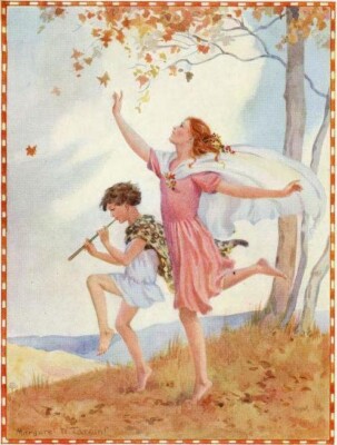 An Autumn Memory Art Print Margaret Tarrant 1927 Fairy Tale Nursery Decor