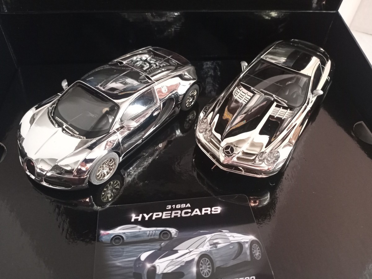 Scalextric Hypercars fully chromed #3169A BUGATTI MARCEDES-BENZ NEW