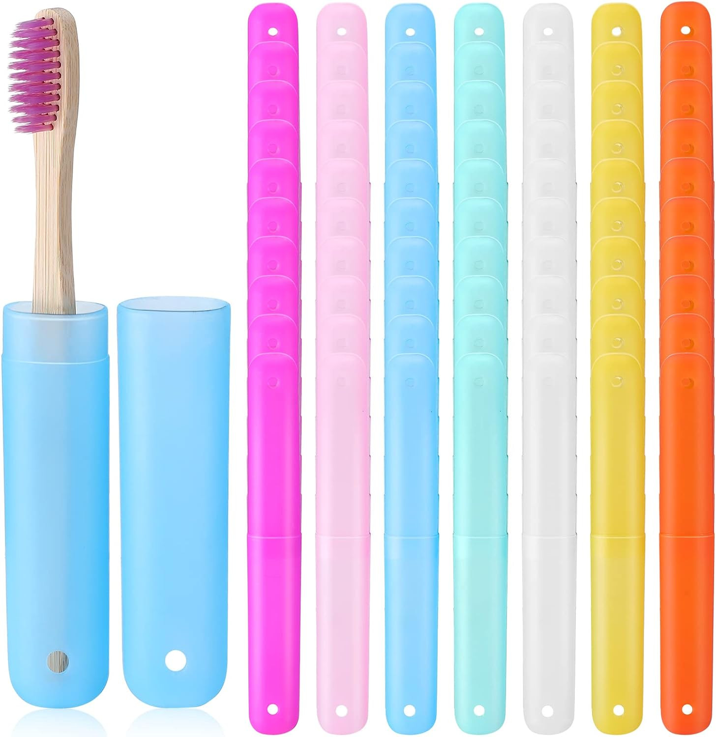 90 Pack Travel Toothbrush Case Holder Bulk Breathable Portab