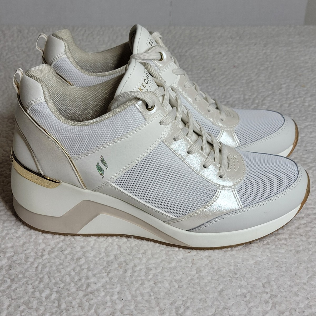 SKECHERS Street LA MILLION Air Up There SNEAKERS in Off White WOMEN’S Size  11 US