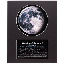 WANING GIBBOUS I MOON ART PRINT 8x10 NEW