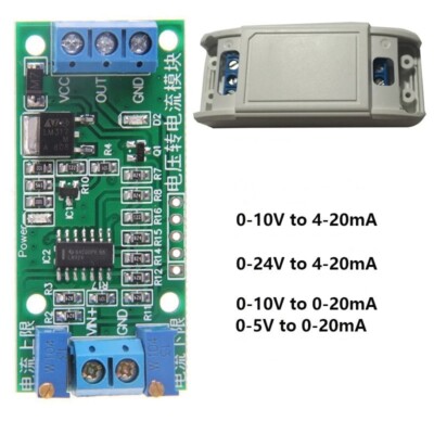 Signal Konverter Modul Spannung Zu Strom 0-5V 0-10V  0-24V zu 0 -20mA / 4 -20mA