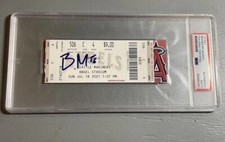 Brandon Marsh Signed MLB Debut Ticket 7/18/21 Auto Autograph PSA DNA Phillies