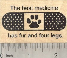 Pets are the best medicine Rubber Stamp, Animal advocate H27707 WM