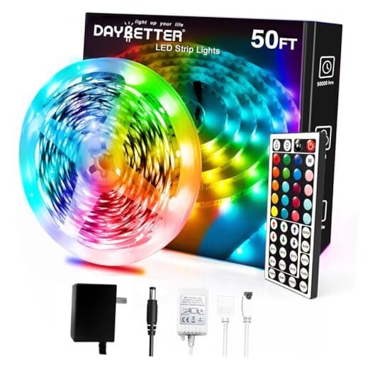 Led Strip Lights 50ft, Color Changing Led Light Strip with Remote 50FT-image